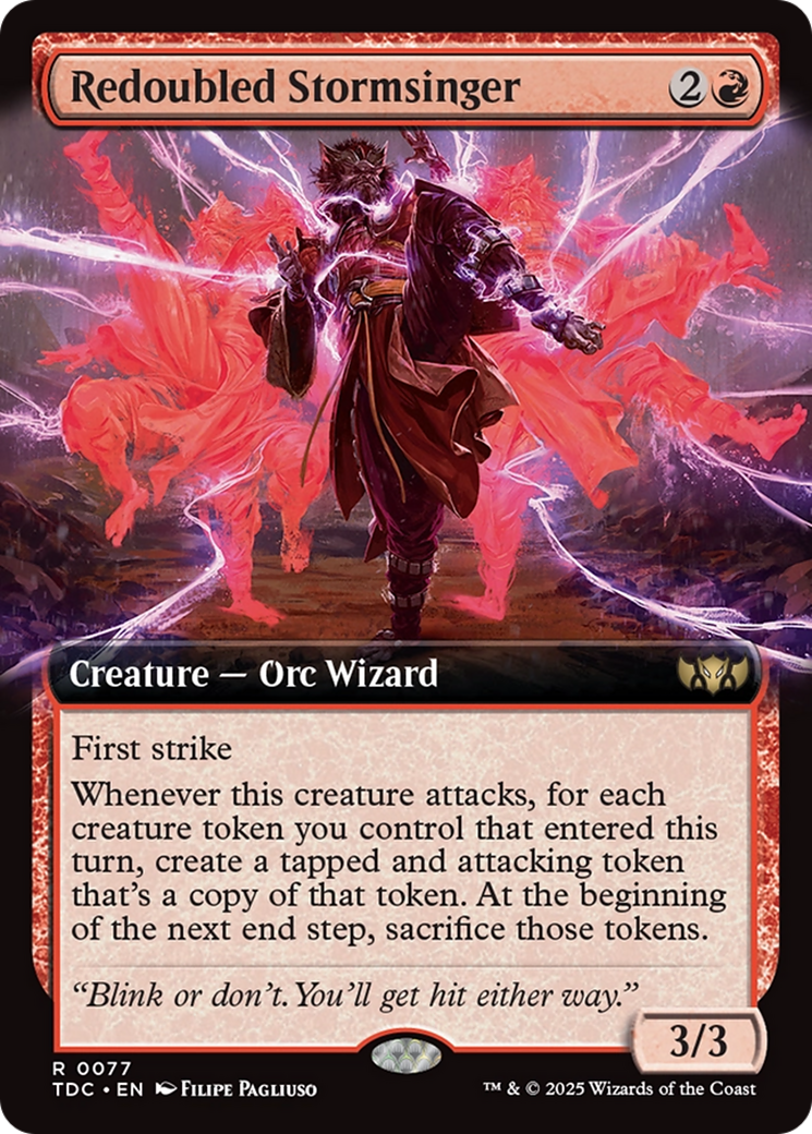 Redoubled Stormsinger (Extended Art) [Tarkir: Dragonstorm Commander] | Mega City Incorporated