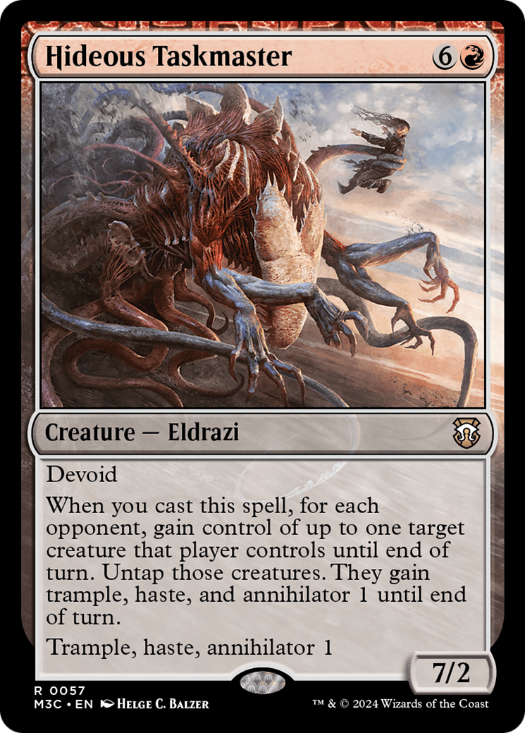 Hideous Taskmaster (Ripple Foil) [Modern Horizons 3 Commander] | Mega City Incorporated