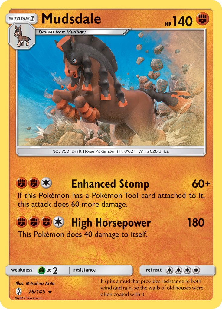 Mudsdale (76/145) (Prerelease Kit Exclusive) (Theme Deck Exclusive) [Sun & Moon: Guardians Rising] | Mega City Incorporated