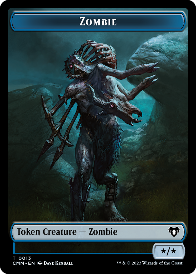 Zombie Token (13) [Commander Masters Tokens] | Mega City Incorporated