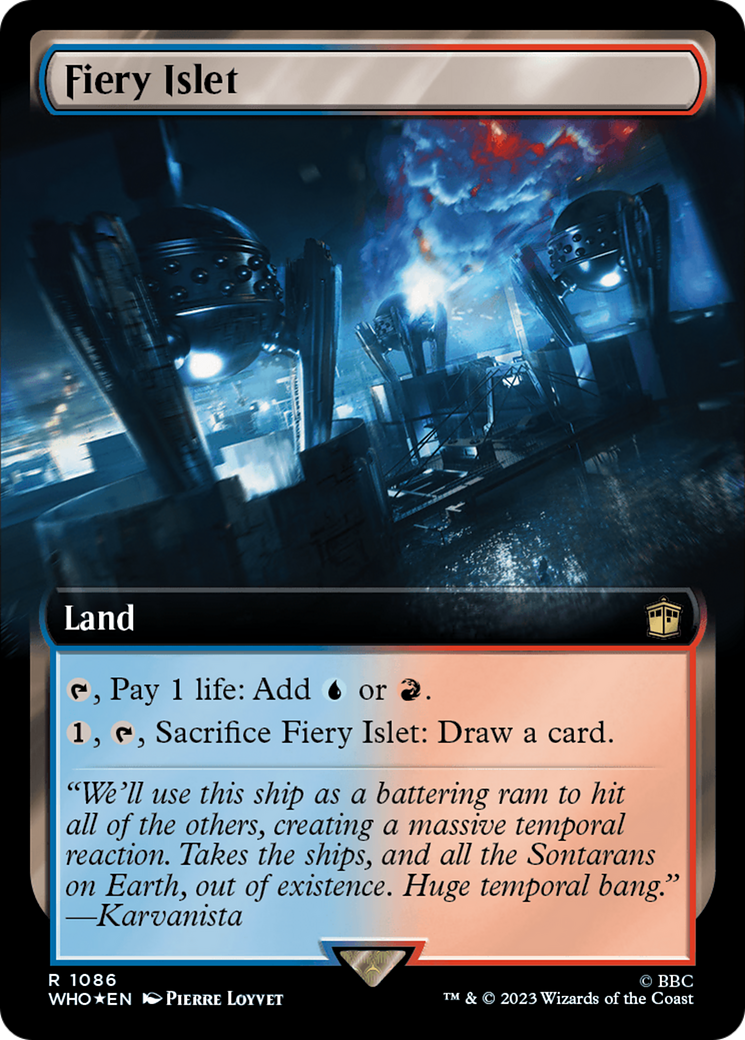 Fiery Islet (Extended Art) (Surge Foil) [Doctor Who] | Mega City Incorporated