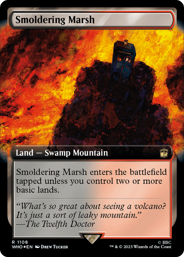 Smoldering Marsh (Extended Art) (Surge Foil) [Doctor Who] | Mega City Incorporated