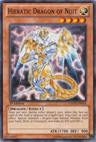 Hieratic Dragon of Nuit [GAOV-EN018] Common | Mega City Incorporated