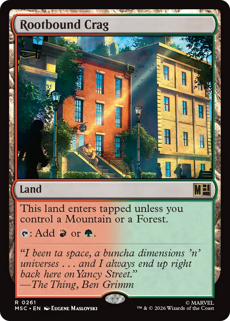 Rootbound Crag (Surge Foil) [Marvel Super Heroes Commander] | Mega City Incorporated