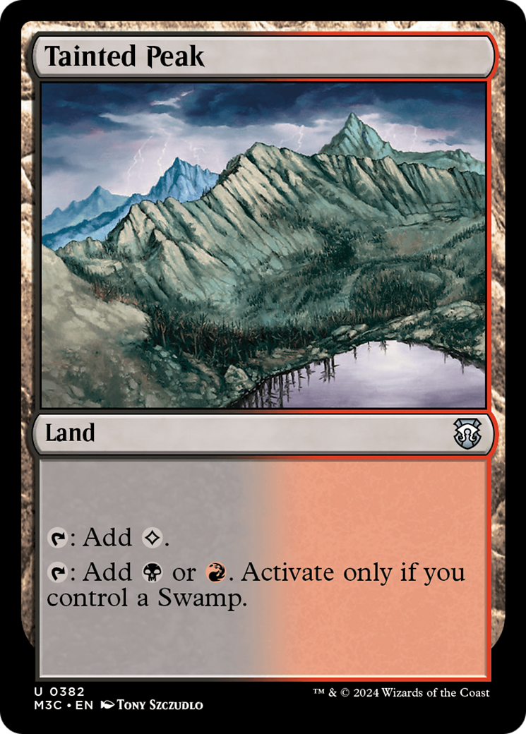 Tainted Peak (Ripple Foil) [Modern Horizons 3 Commander] | Mega City Incorporated