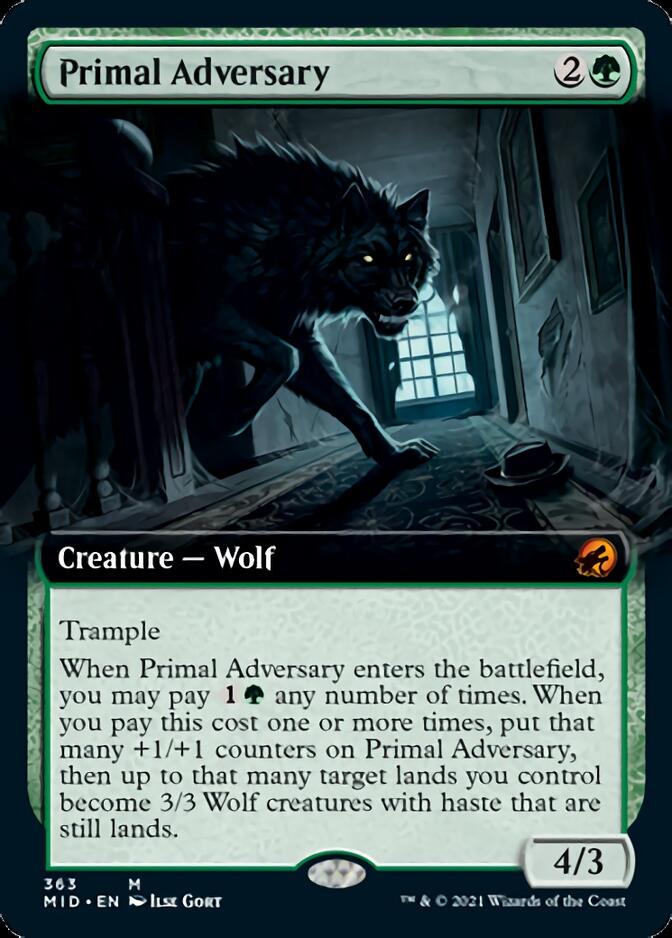 Primal Adversary (Extended Art) [Innistrad: Midnight Hunt] | Mega City Incorporated