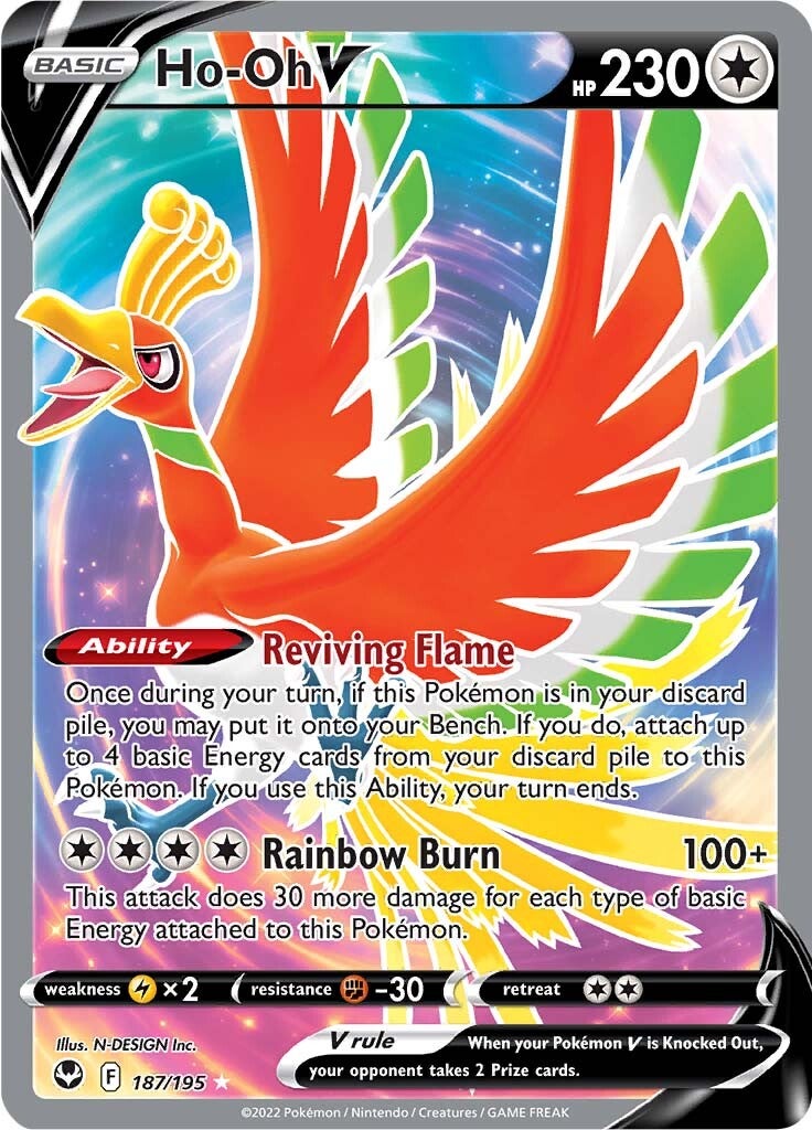 Ho-oh V (187/195) [Sword & Shield: Silver Tempest] | Mega City Incorporated