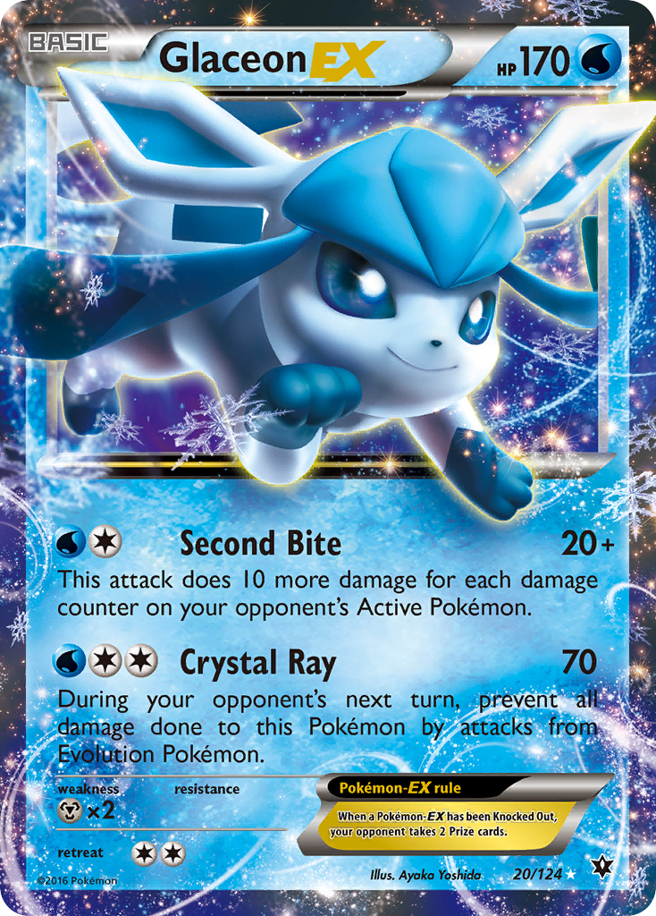 Glaceon EX (20/124) [XY: Fates Collide] | Mega City Incorporated