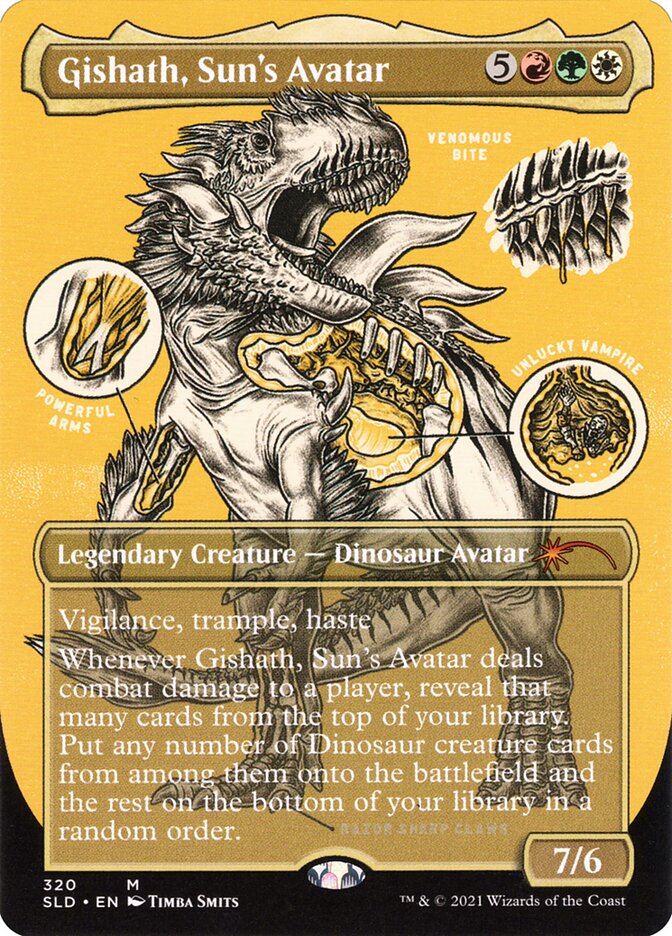 Gishath, Sun's Avatar (Borderless Foil Etched) [Secret Lair Drop Series] | Mega City Incorporated