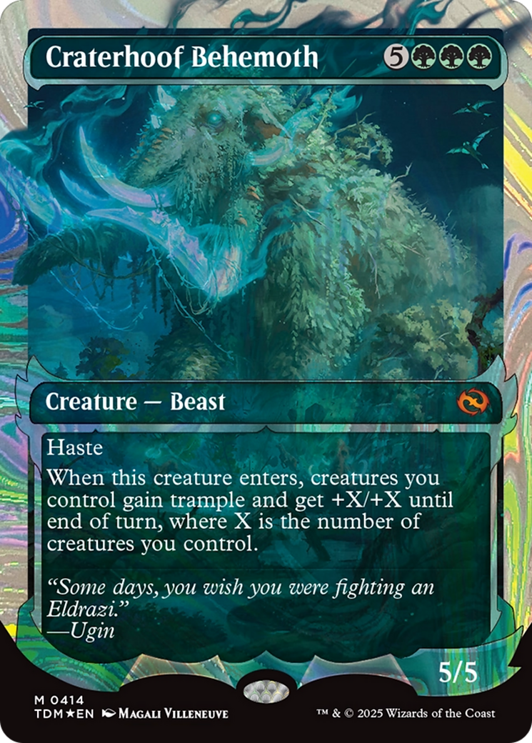 Craterhoof Behemoth (Showcase) (Halo Foil) [Tarkir: Dragonstorm] | Mega City Incorporated