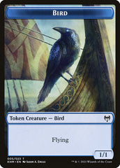 Human Warrior // Bird Double-Sided Token [Kaldheim Tokens] | Mega City Incorporated