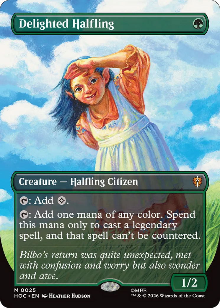 Delighted Halfling (Borderless) [The Hobbit: Eternal-Legal] | Mega City Incorporated