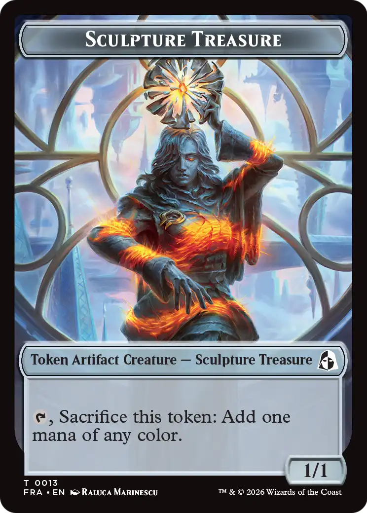 Sculpture Treasure // Beast Double-Sided Token [Reality Fracture Tokens] | Mega City Incorporated
