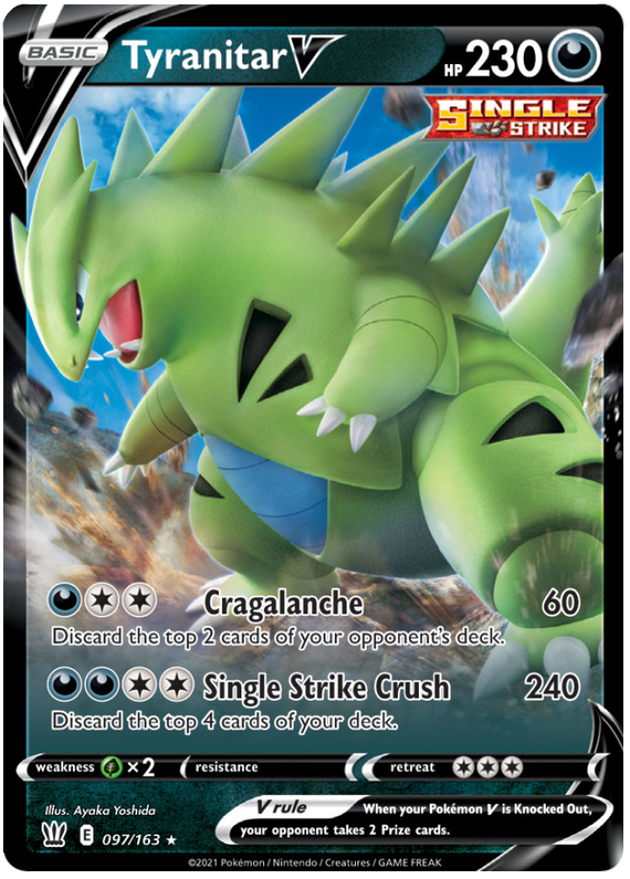 Tyranitar V (097/163) [Sword & Shield: Battle Styles] | Mega City Incorporated