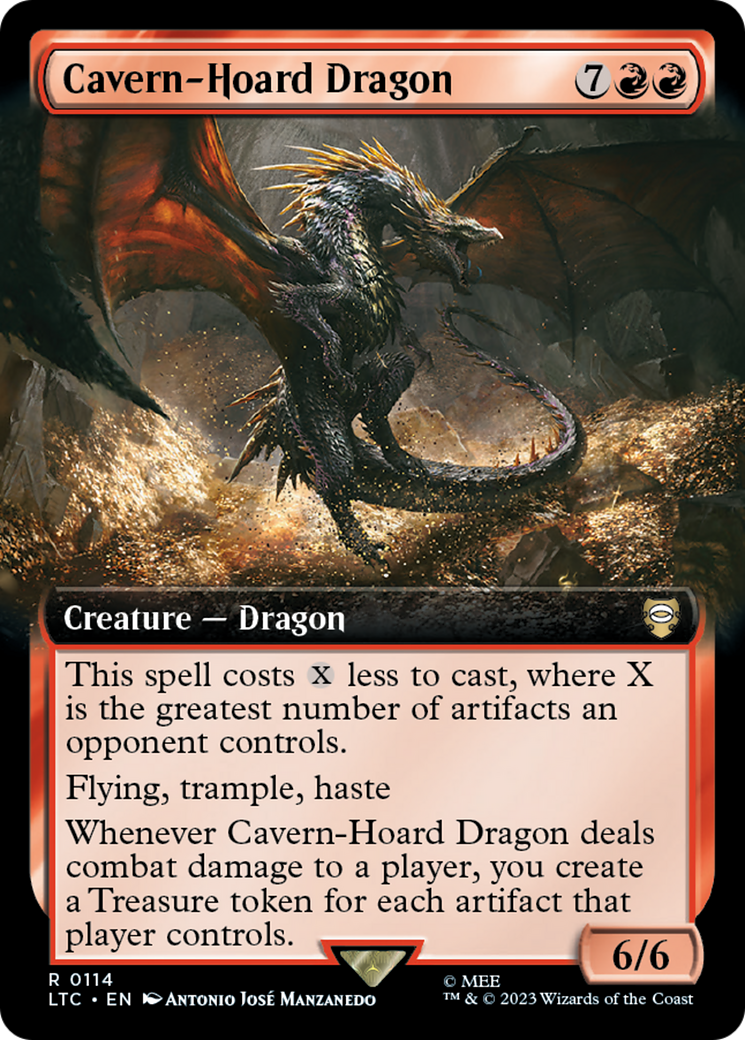 Cavern-Hoard Dragon (Extended Art) [The Lord of the Rings: Tales of Middle-Earth Commander] | Mega City Incorporated