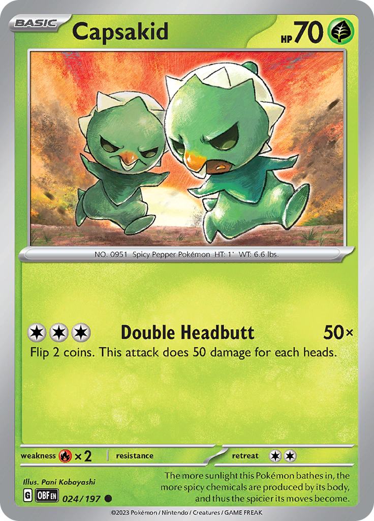 Capsakid (024/197) [Scarlet & Violet: Obsidian Flames] | Mega City Incorporated