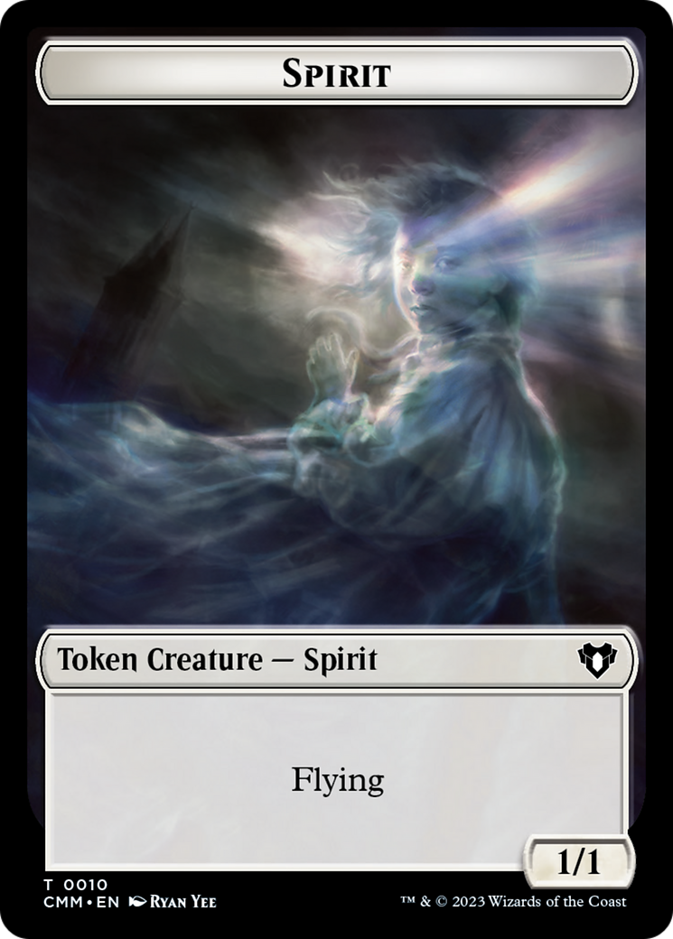 Spirit Token (10) [Commander Masters Tokens] | Mega City Incorporated