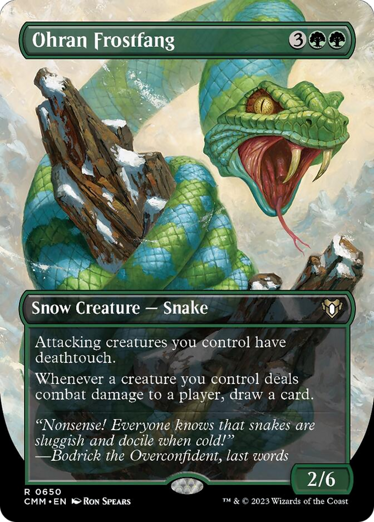 Ohran Frostfang (Borderless Alternate Art) [Commander Masters] | Mega City Incorporated