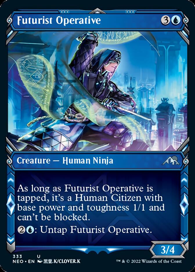 Futurist Operative (Showcase Ninja) [Kamigawa: Neon Dynasty] | Mega City Incorporated