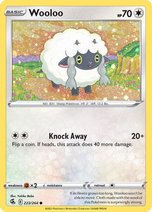 Wooloo (222/264) (Cosmos Holo) [Sword & Shield: Fusion Strike] | Mega City Incorporated