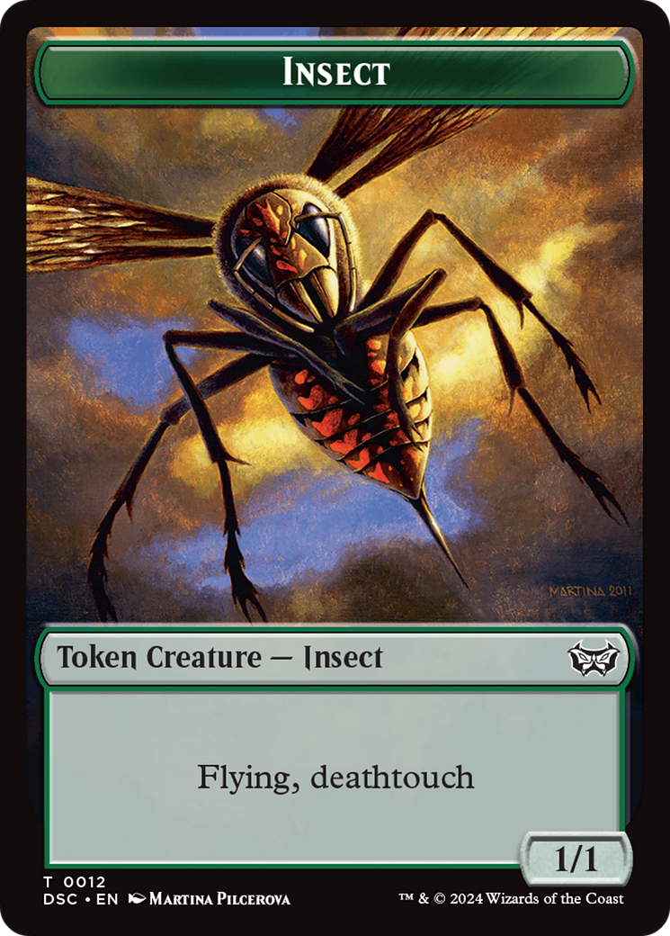 Insect (0012) // Spider Double-Sided Token [Duskmourn: House of Horror Commander Tokens] | Mega City Incorporated