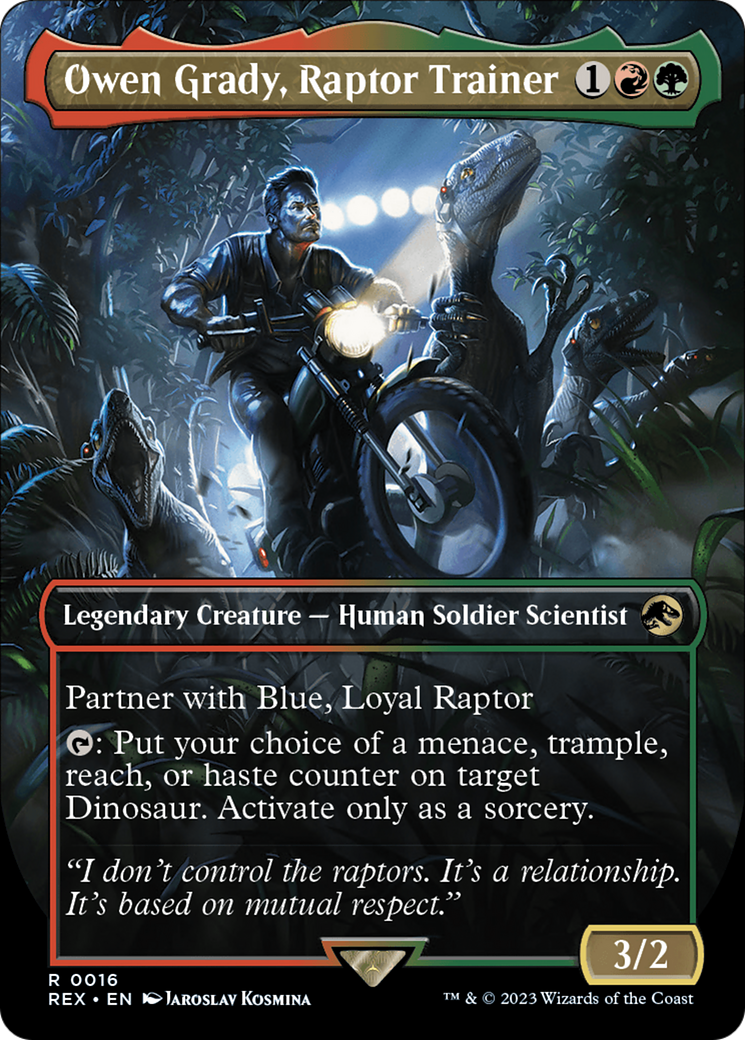 Owen Grady, Raptor Trainer (Borderless) [Jurassic World Collection] | Mega City Incorporated