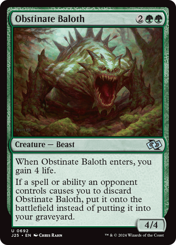 Obstinate Baloth [Foundations Jumpstart] | Mega City Incorporated