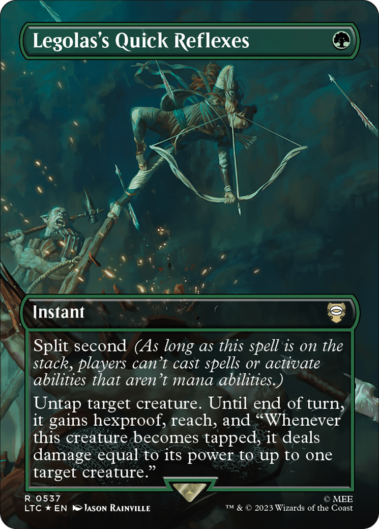 Legolas's Quick Reflexes (Borderless) (Surge Foil) [The Lord of the Rings: Tales of Middle-Earth Commander] | Mega City Incorporated