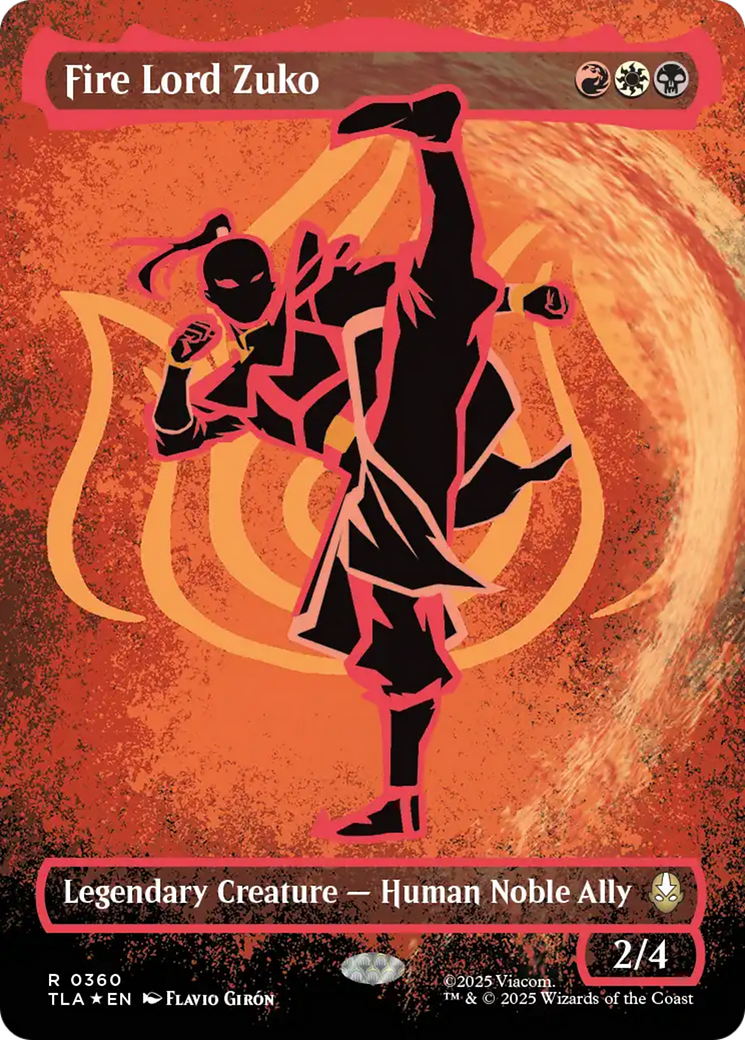 Fire Lord Zuko (Borderless) (Neon Ink Foil) [Avatar: The Last Airbender] | Mega City Incorporated