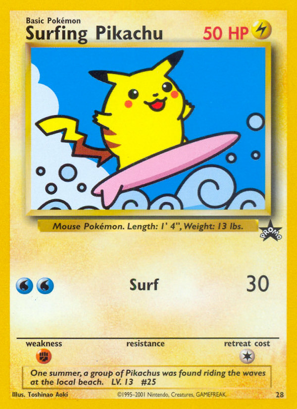 Surfing Pikachu (28) [Wizards of the Coast: Black Star Promos] | Mega City Incorporated