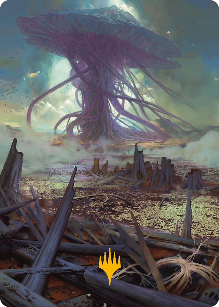 Swamp Art Card (Gold-Stamped Planeswalker Symbol) [Modern Horizons 3 Art Series] | Mega City Incorporated