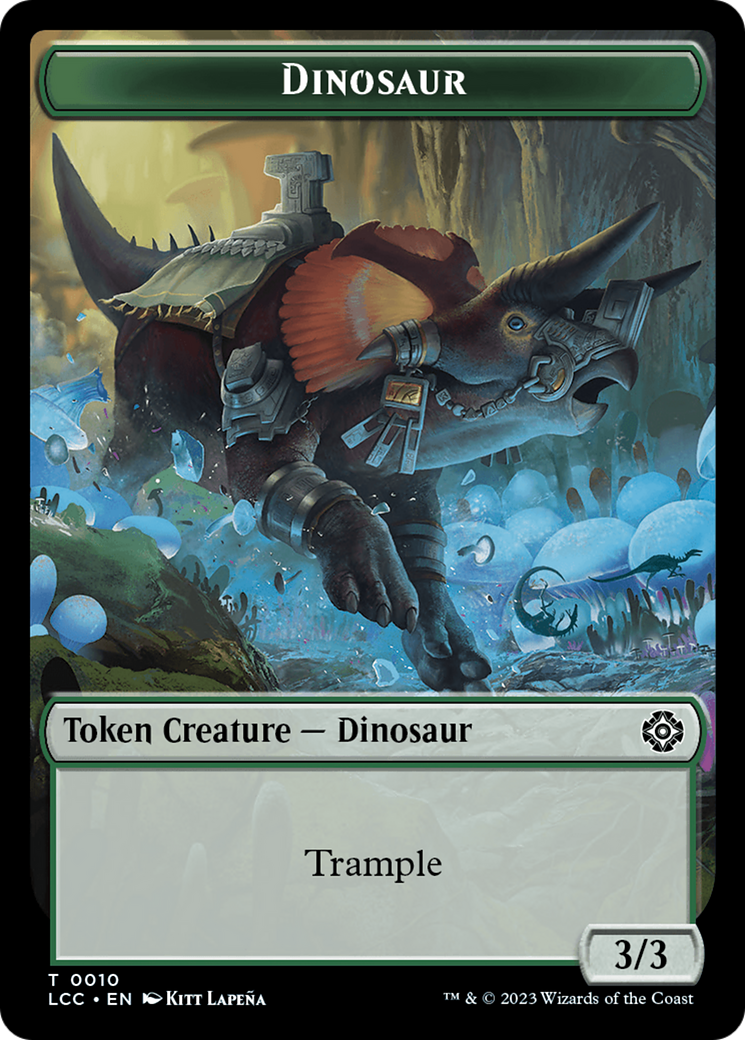 Elephant // Dinosaur (0010) Double-Sided Token [The Lost Caverns of Ixalan Commander Tokens] | Mega City Incorporated