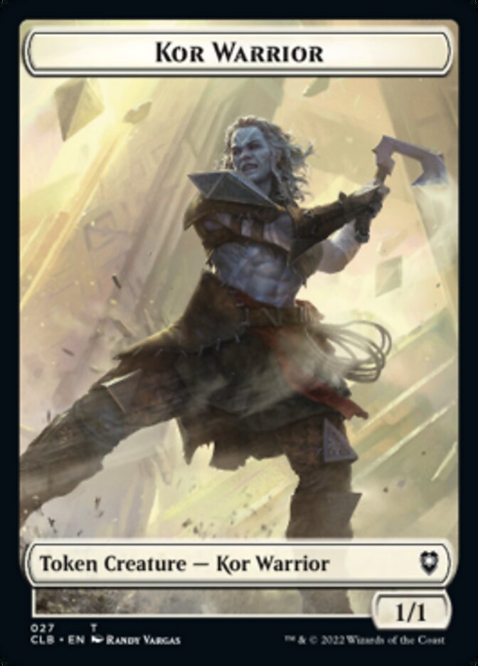 Kor Warrior // Shapeshifter (023) Double-Sided Token [Commander Legends: Battle for Baldur's Gate Tokens] | Mega City Incorporated
