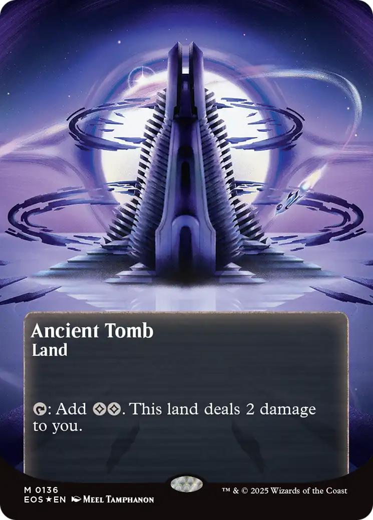 Ancient Tomb (0136) (Borderless) (Galaxy Foil) [Edge of Eternities: Stellar Sights] | Mega City Incorporated