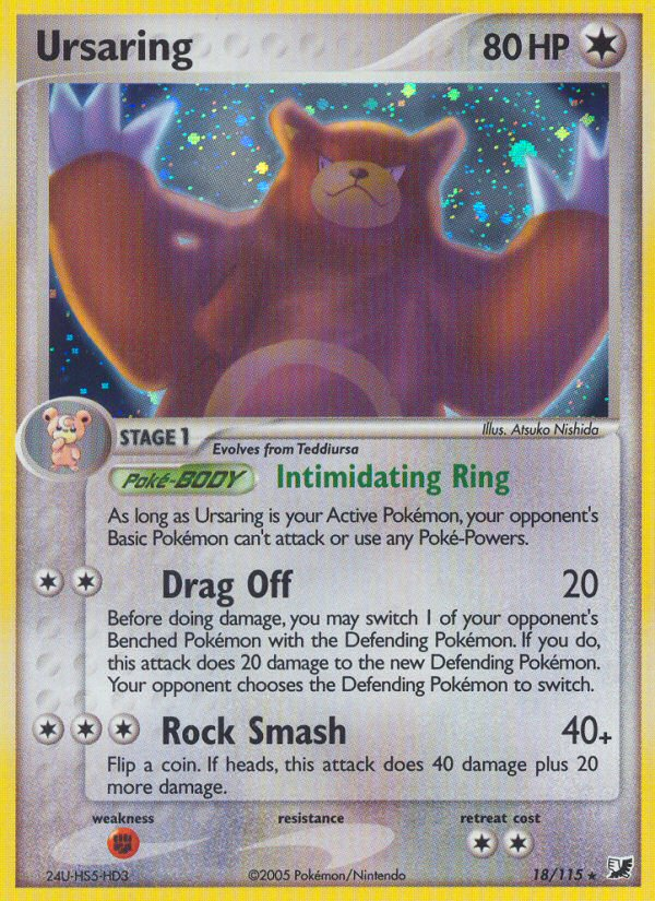 Ursaring (18/115) [EX: Unseen Forces] | Mega City Incorporated