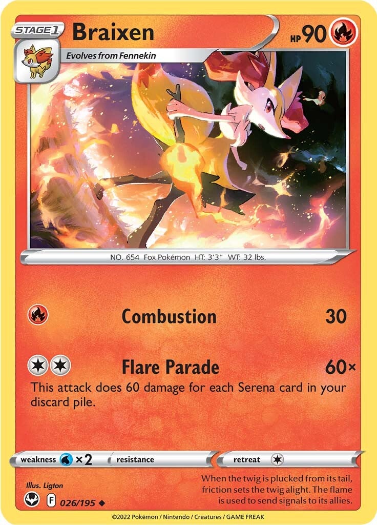Braixen (026/195) [Sword & Shield: Silver Tempest] | Mega City Incorporated