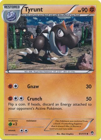 Tyrunt (61/111) (Cosmos Holo) [XY: Furious Fists] | Mega City Incorporated