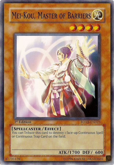 Mei-kou, Master of Barriers [FOTB-EN025] Common | Mega City Incorporated