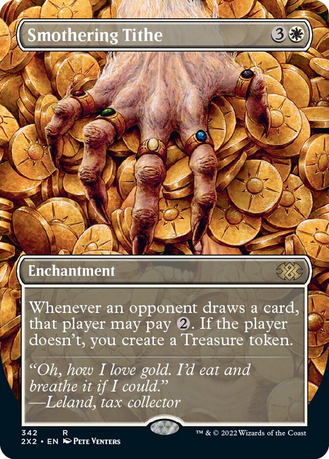 Smothering Tithe (Borderless Alternate Art) [Double Masters 2022] | Mega City Incorporated