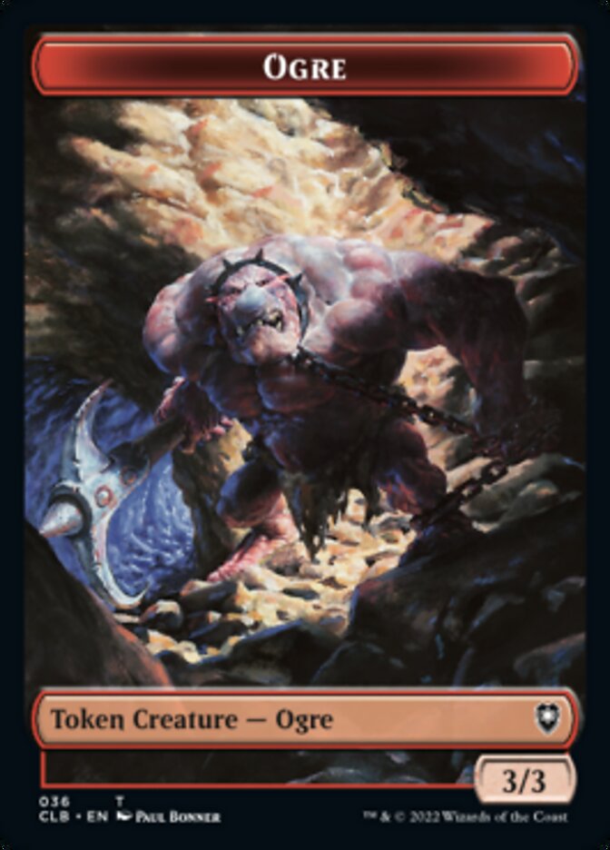 Boar // Ogre Double-Sided Token [Commander Legends: Battle for Baldur's Gate Tokens] | Mega City Incorporated