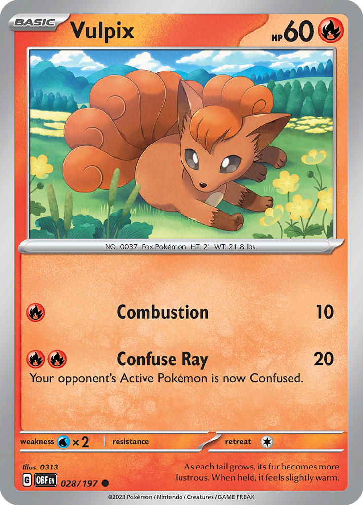 Vulpix (028/197) [Scarlet & Violet: Obsidian Flames] | Mega City Incorporated