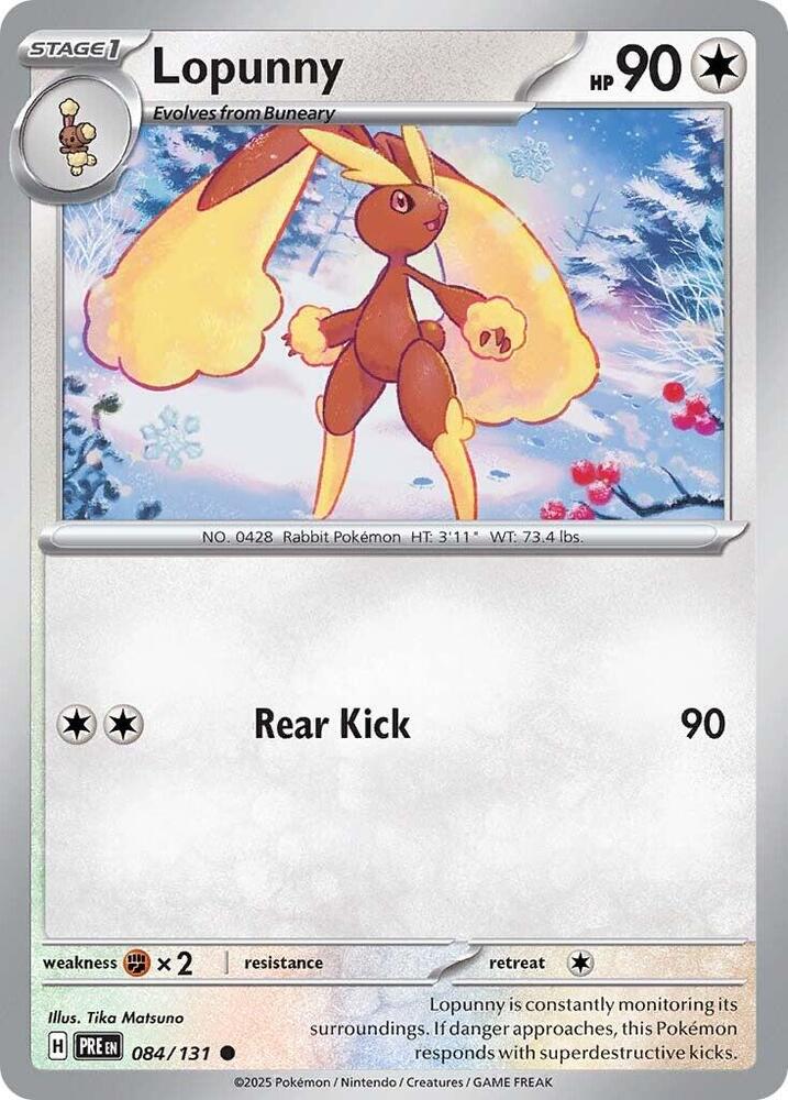 Lopunny (084/131) [Scarlet & Violet: Prismatic Evolutions] | Mega City Incorporated