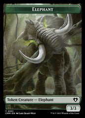 Clue // Elephant Double-Sided Token [Commander Masters Tokens] | Mega City Incorporated