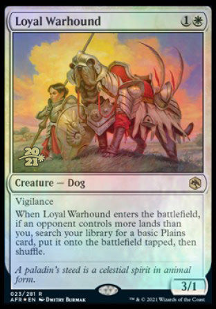 Loyal Warhound [Dungeons & Dragons: Adventures in the Forgotten Realms Prerelease Promos] | Mega City Incorporated