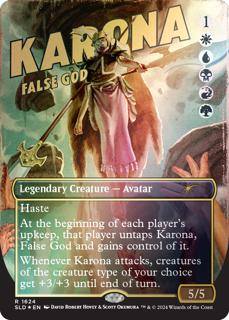 Karona, False God (Rainbow Foil) [Secret Lair Drop Series] | Mega City Incorporated