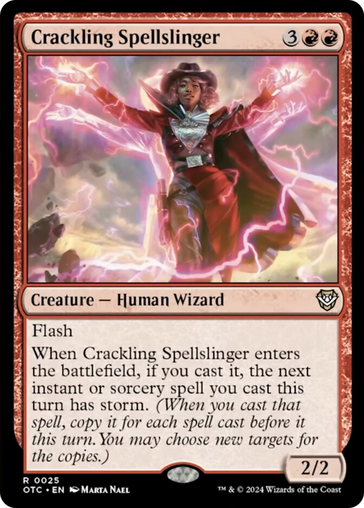 Crackling Spellslinger [Outlaws of Thunder Junction Commander] | Mega City Incorporated