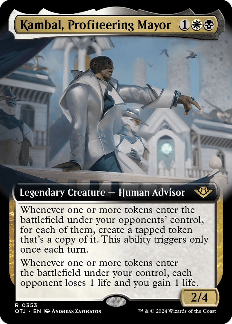 Kambal, Profiteering Mayor (Extended Art) [Outlaws of Thunder Junction] | Mega City Incorporated