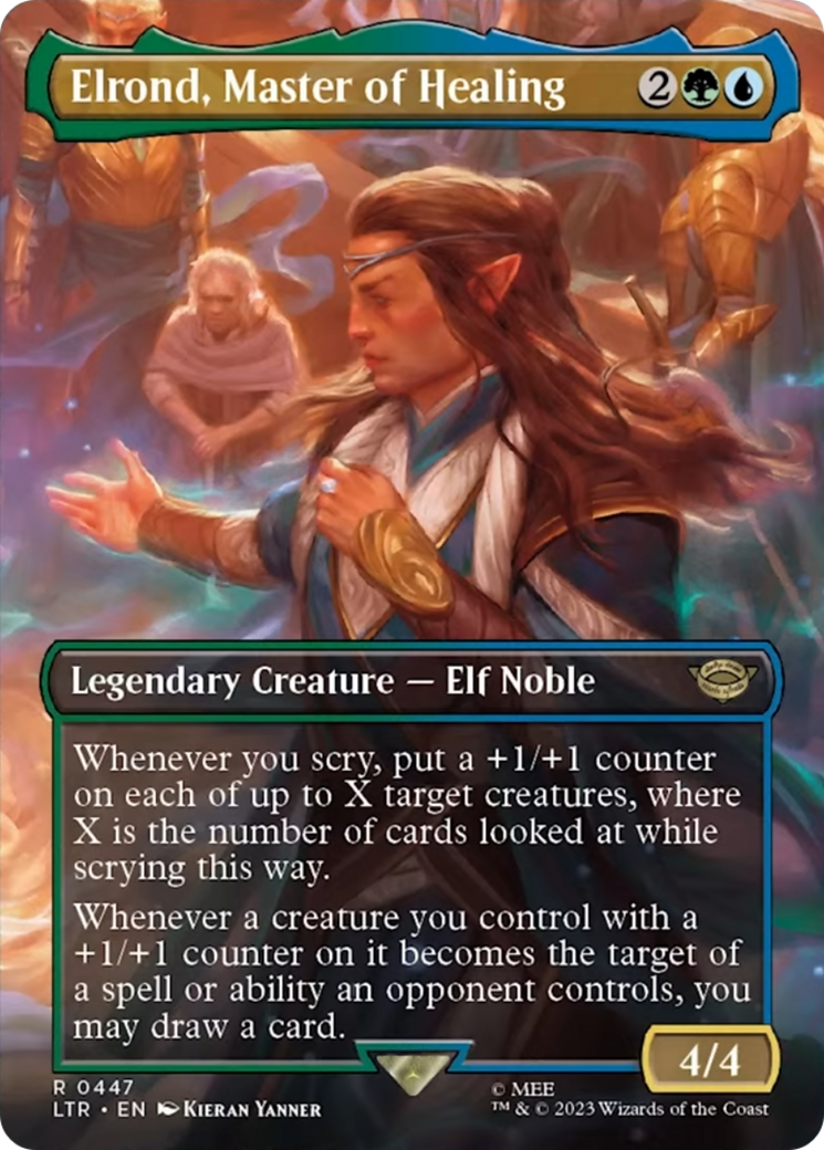 Elrond, Master of Healing (Borderless Alternate Art) [The Lord of the Rings: Tales of Middle-Earth] | Mega City Incorporated