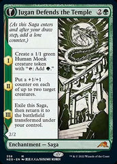 Jugan Defends the Temple // Remnant of the Rising Star (Showcase Soft Glow) [Kamigawa: Neon Dynasty] | Mega City Incorporated