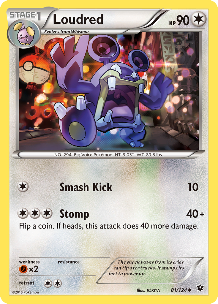 Loudred (81/124) [XY: Fates Collide] | Mega City Incorporated